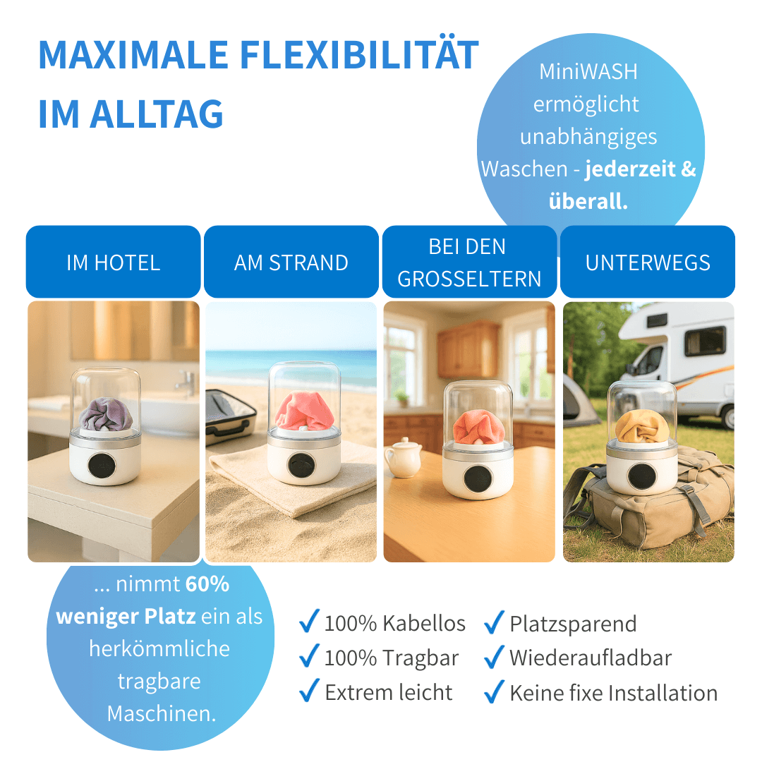 MiniWASH - Das flexible Waschwunder für mehr Familienzeit